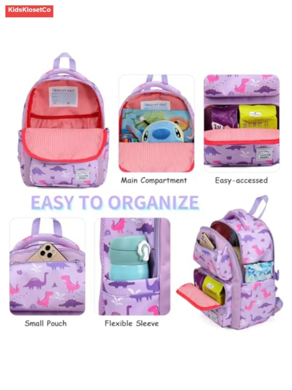 Toddler Backpack for Girls - Cute Kids Daypack 7L Small Bookbag School Travel